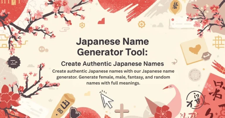 Japanese name generator tool